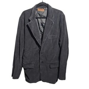 Machine Mens Black Corduroy Blazer Jacket Academia Professor XL Cotton Poet Core